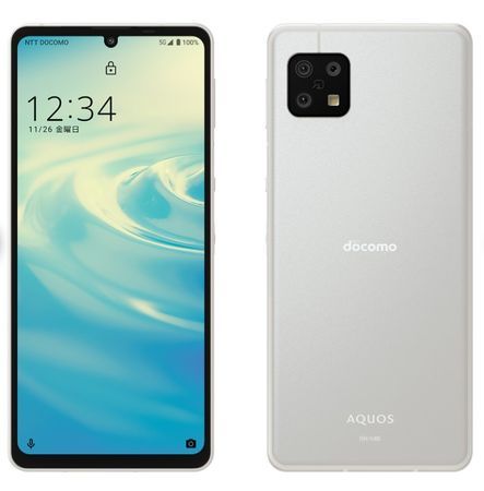 新品同様 SH-54B AQUOS sense6 シルバー やぼった SIMロック解除済み M777 