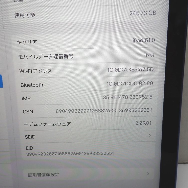 �ڼ��ߤʤߡۡ�Ft1187271��softbank��iPad ��10���� 256GB�����