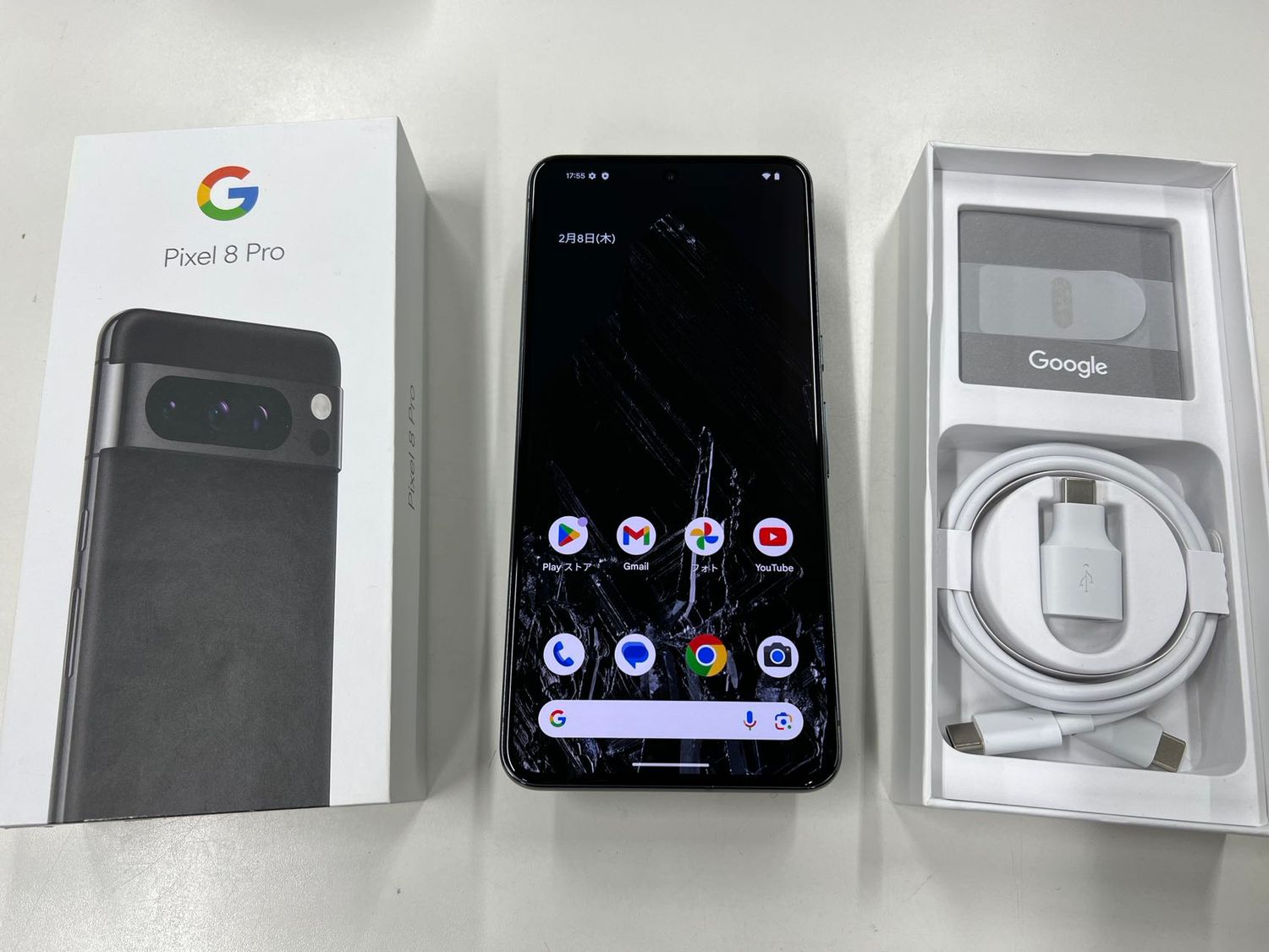 ムスビー｜美品 SIMフリー Pixel 8 Pro 6.7インチ 128GB Obsidian 訳  