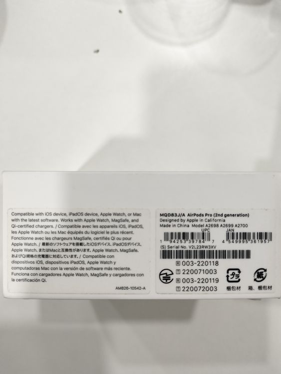 ���ʡ�̤���� Airpods Pro ��2����(Lightning) MQD83J/A