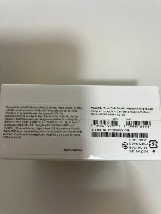 ���ʡ�̤���� Airpods Pro ��1����(Lightning) MLWK3J/A