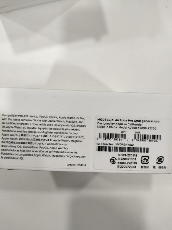 ���ʡ�̤���� Airpods Pro ��2����(Lightning) MQD83J/A