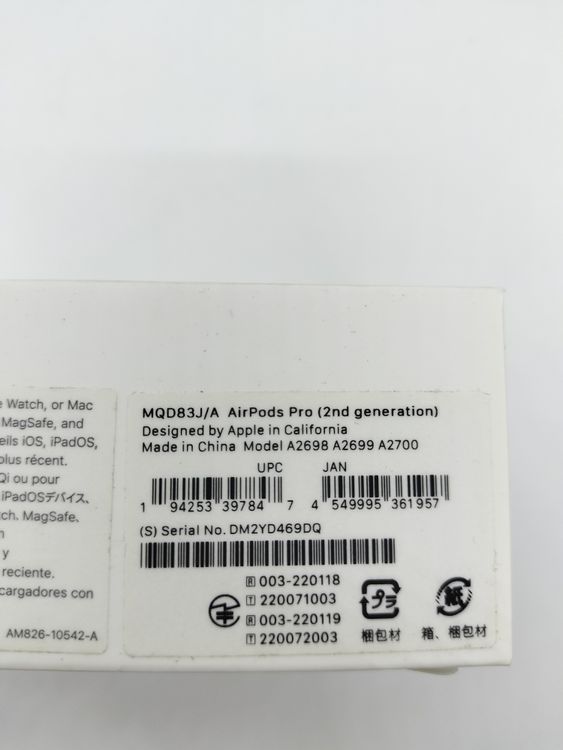 ���ʡ�̤���� Airpods Pro ��2����(Lightning) MQD83J/A