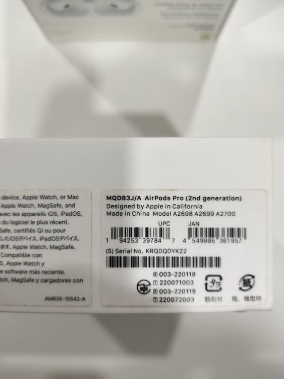 ���ʡ�̤���� Airpods Pro ��2����(Lightning) MQD83J/A