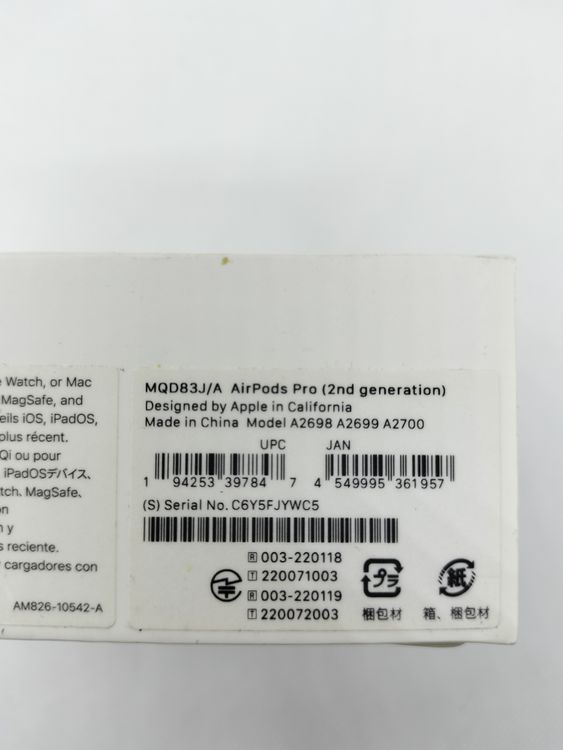 ���ʡ�̤���� Airpods Pro ��2����(Lightning) MQD83J/A