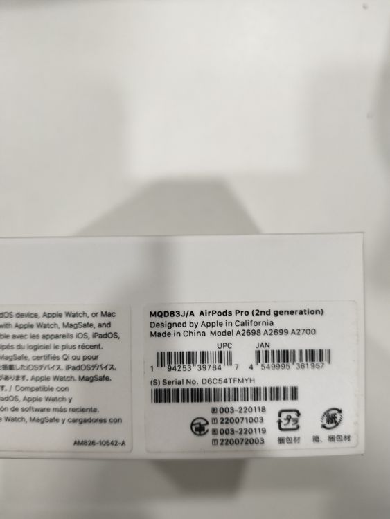 ���ʡ�̤���� Airpods Pro ��2����(Lightning) MQD83J/A