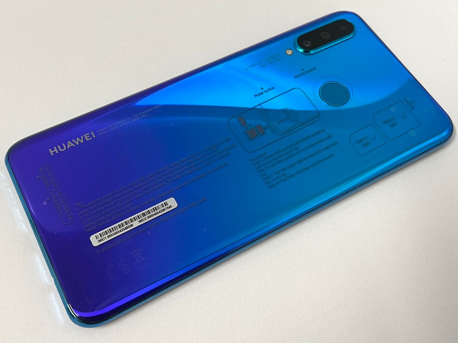 ムスビー｜セイモバイル☆SIMフリー版 HUAWEI P30 lite ピーコック  