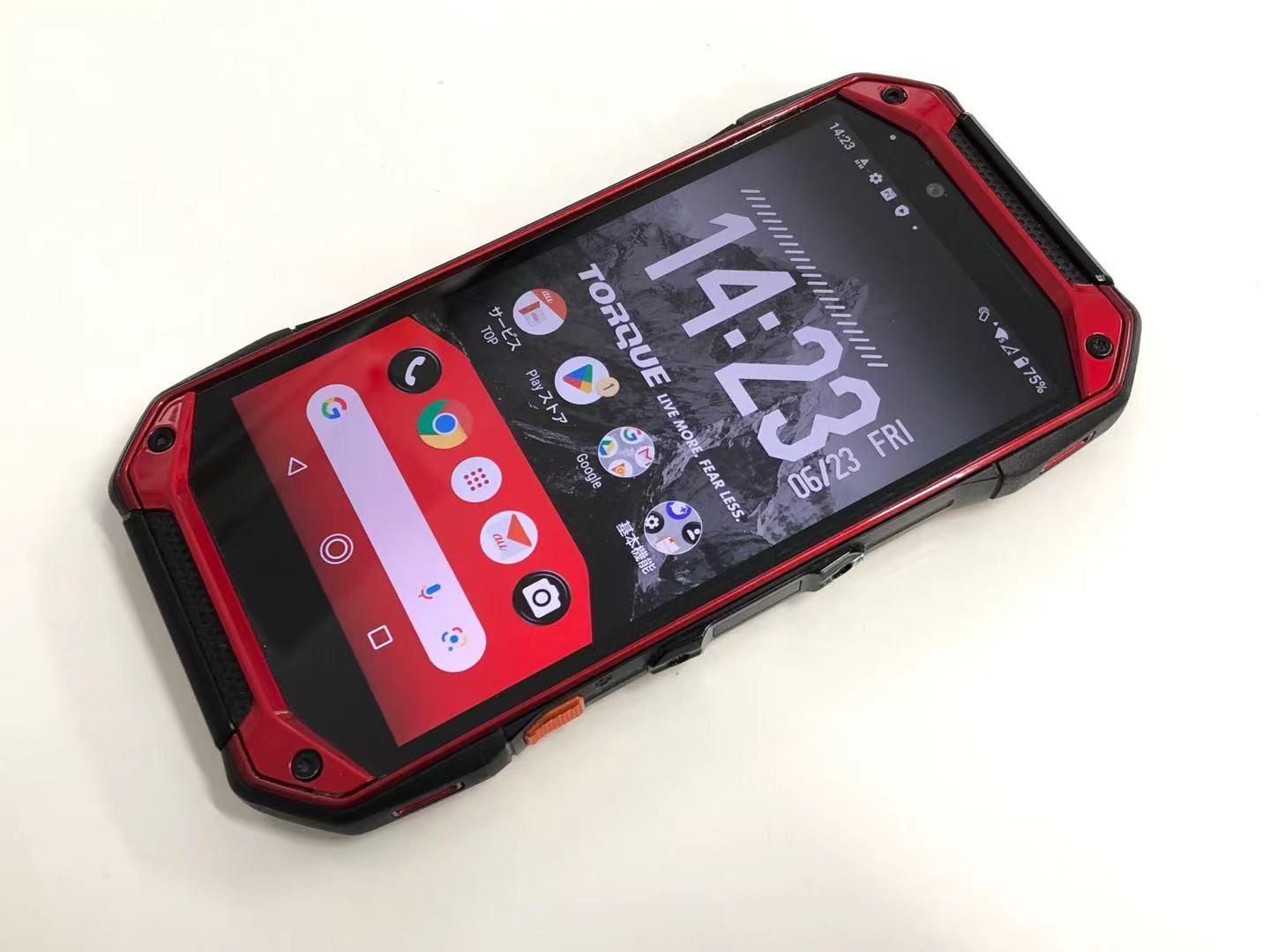 ムスビー｜セイモバイル☆訳アリ☆国内SIMフリー AU TORQUE G04 レッド 