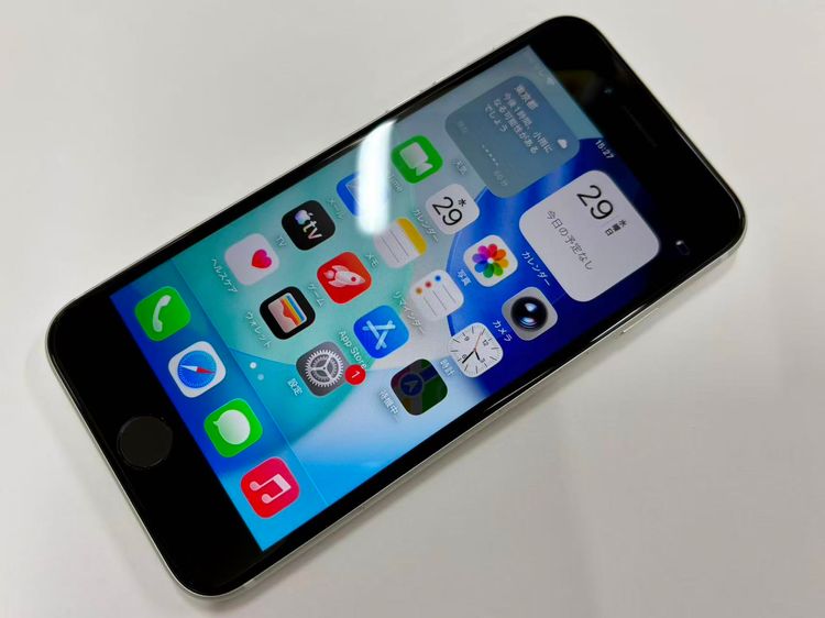 ������Х��������SIM�ե꡼ iPhone SE(��2����) 128GB �ۥ磻��