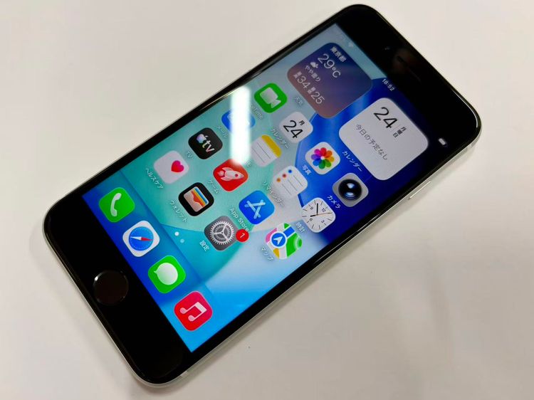 ������Х����SIM�ե꡼ iPhone SE(��2����) 128GB �ۥ磻��