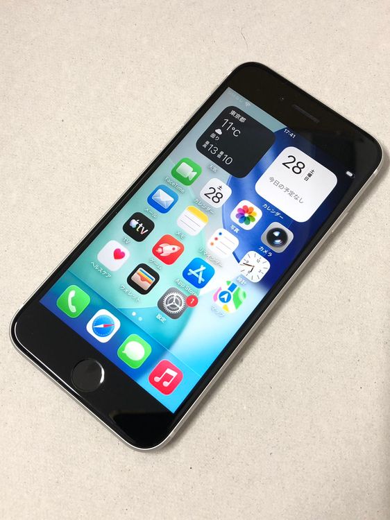 ������Х����SIM�ե꡼ iPhone SE(�裲����) 64GB �ۥ磻��