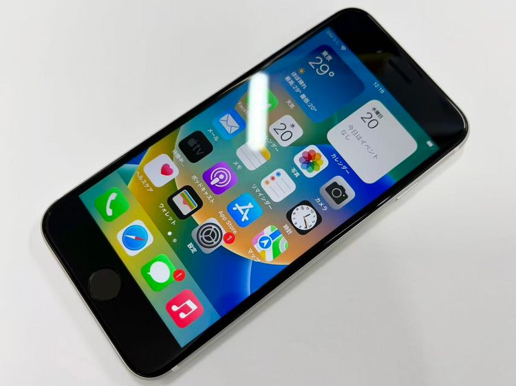 ������Х����SIM�ե꡼ iPhone SE(�裲����) 128GB �ۥ磻��