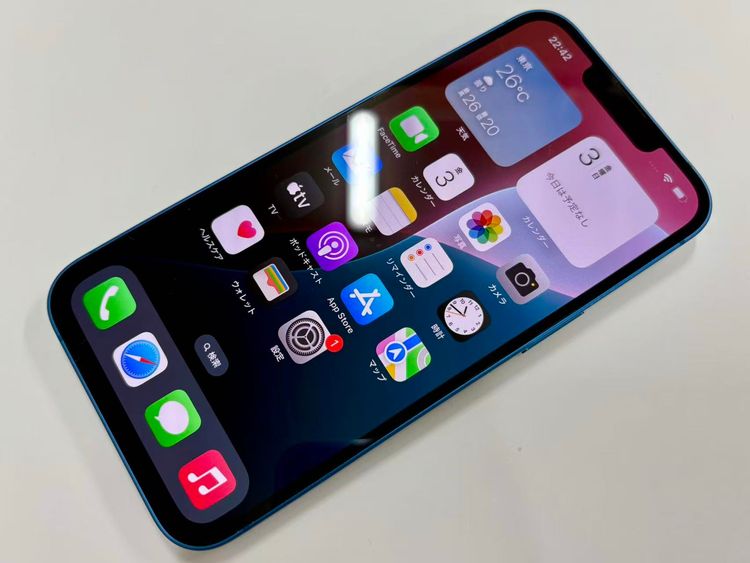 ХХåƥ꡼100SIMե꡼ iPhone13 128GB ֥롼