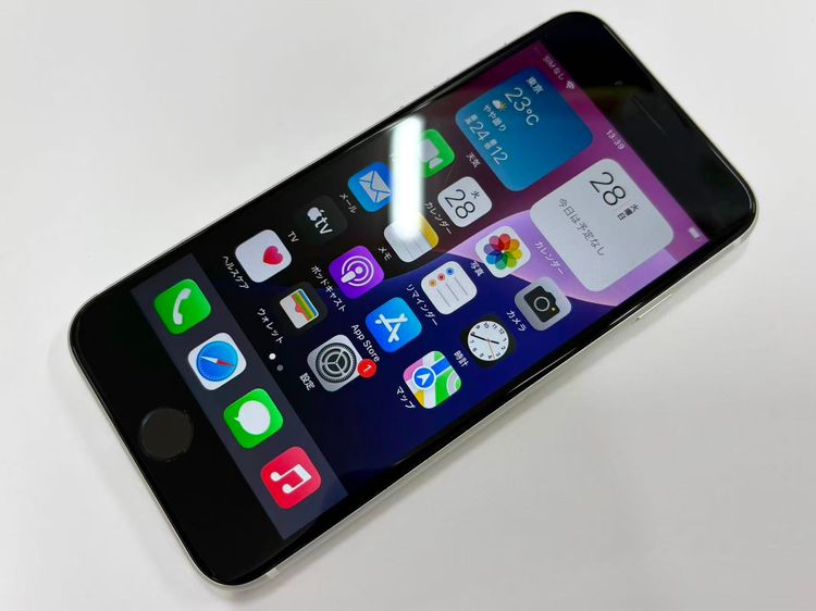 ������Х��������SIM�ե꡼ iPhone SE(�裲����) 64GB �ۥ磻��