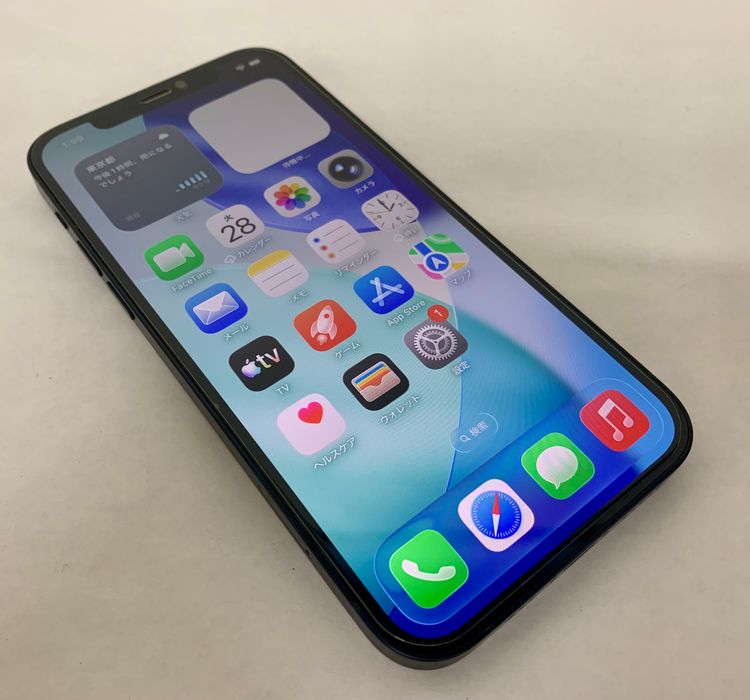 �ڶ��Сۡ����ʡ�sim�ե꡼��iPhone12��64GB���֥�å����Хåƥ꡼80���
