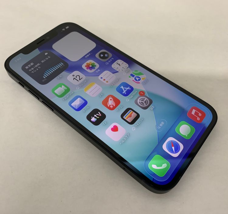 �ڶ��Сۡ����ʡ�sim�ե꡼��iPhone12��64GB���֥�å����Хåƥ꡼86���