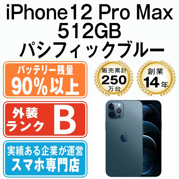 š iPhone12 Pro Max 512GB ѥեå֥롼 ip12pmmtm1534b