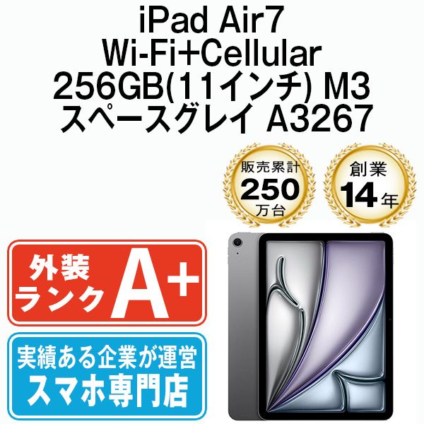 ����š� iPad Air7 Wi-Fi+Cellular 256GB 11����� M3 ���ڡ������쥤 A3267  eSIM����ü��ipda7mtm4127