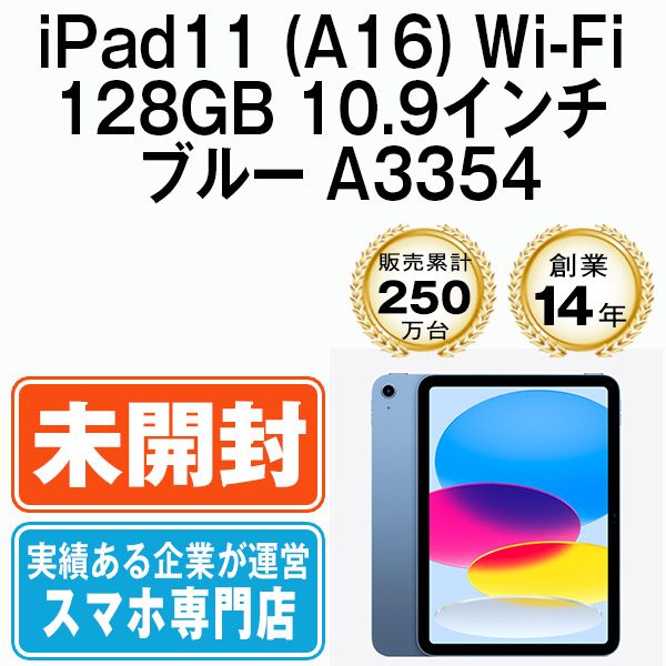 ��̤������ iPad11 (A16) Wi-Fi 128GB 10.9����� �֥롼 A3354  eSIM����ü��ipd11mtm4481s