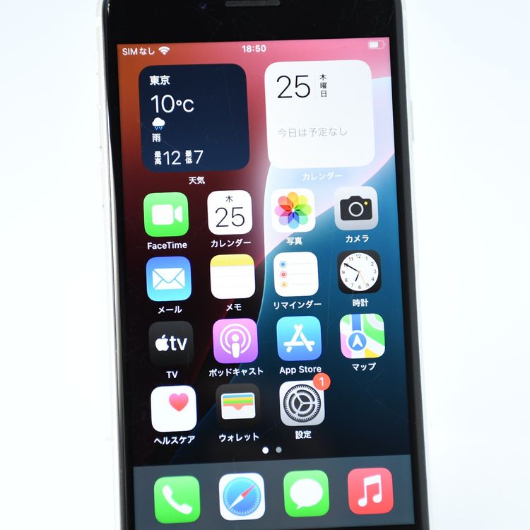 SIM�ե꡼ iPhone SE �裲���� 128GB �ۥ磻��