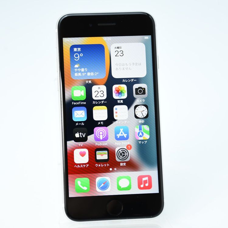 �ڽ����Хåƥ꡼100���SIM�ե꡼ iPhone SE �裲���� 64GB �ۥ磻��