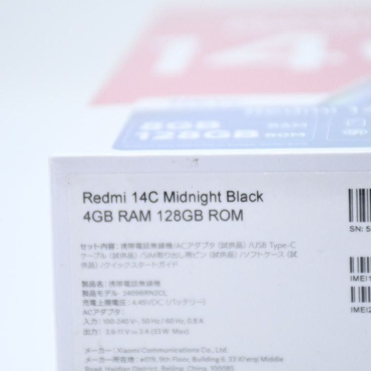 ̤ʡ۹ SIMե꡼ Redmi 14C 128GB ߥåɥʥȥ֥å