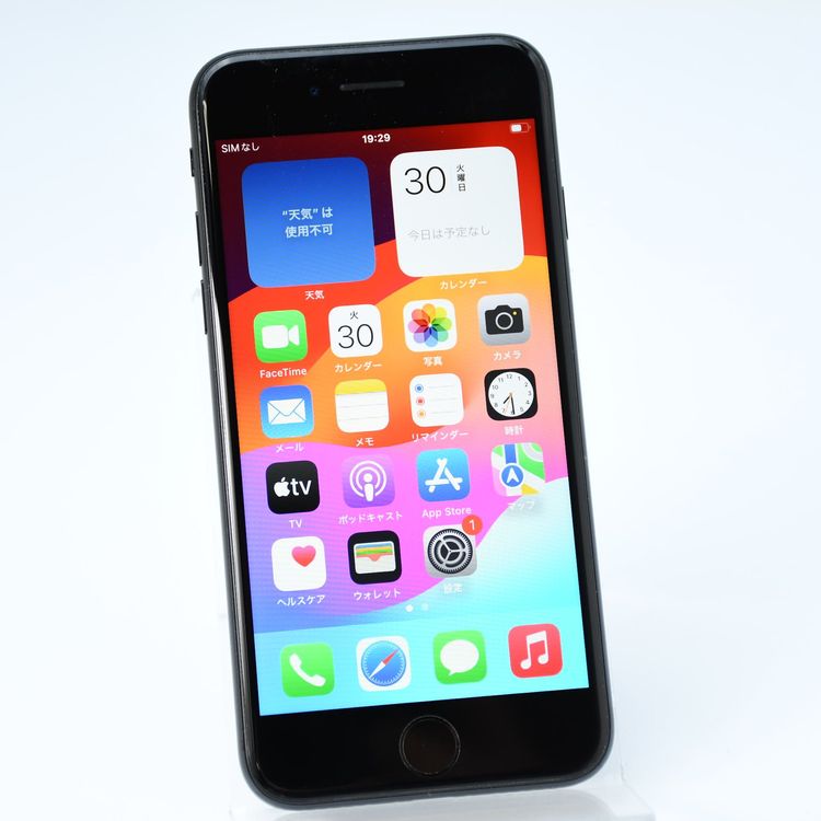 �ڽ����Хåƥ꡼�������� 85���SIM�ե꡼ iPhone SE �裲���� 64GB �֥�å�