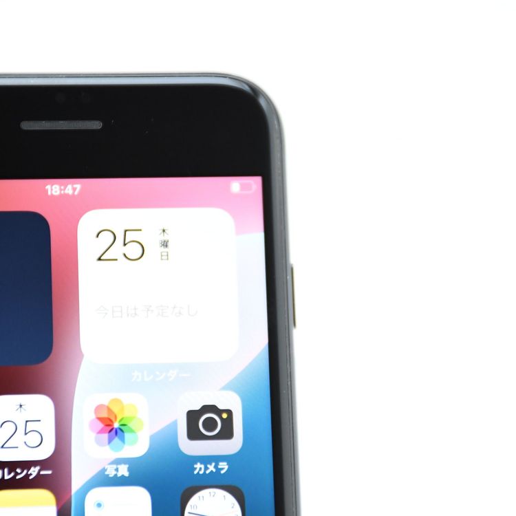 �ڽ����Хåƥ꡼�������� 85���SIM�ե꡼ iPhone SE �裲���� 64GB �֥�å�