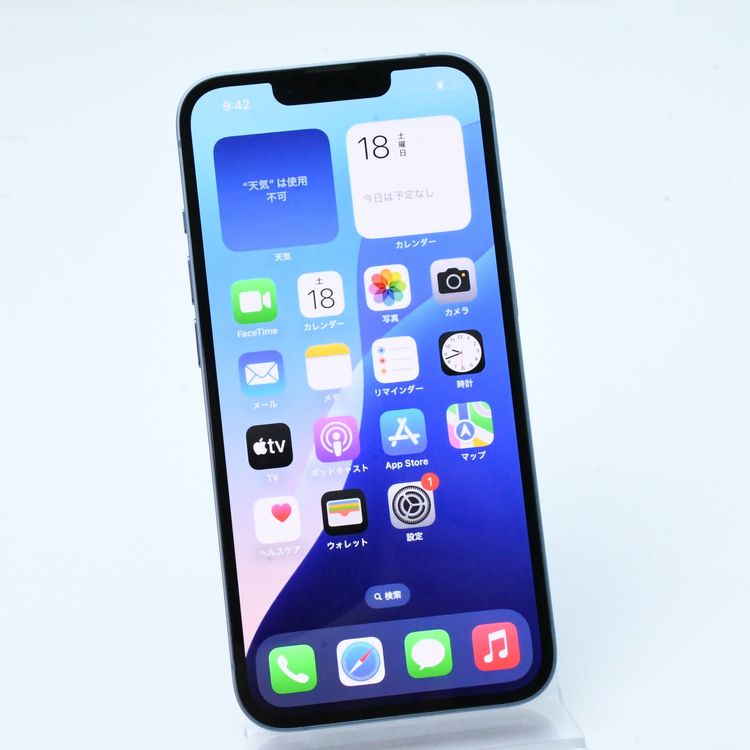 ڽХåƥ꡼ 100SIMե꡼ iPhone14 128GB ֥롼