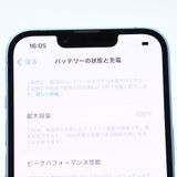ڽХåƥ꡼ 100SIMե꡼ iPhone14 128GB ֥롼