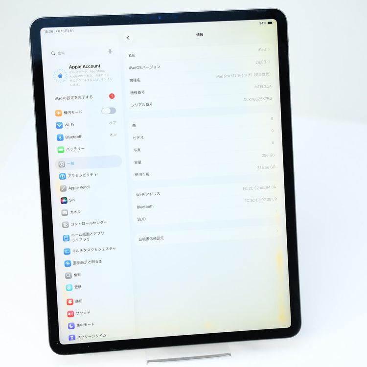 �ڥ���󥯡�iPad Pro 12.9����� ��3���� 256GB Wi-Fi��ǥ�