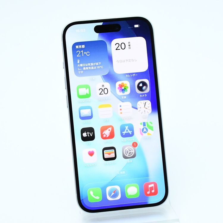 ڽХåƥ꡼100Ų14SIMե꡼ iPhone15 128GB ֥롼