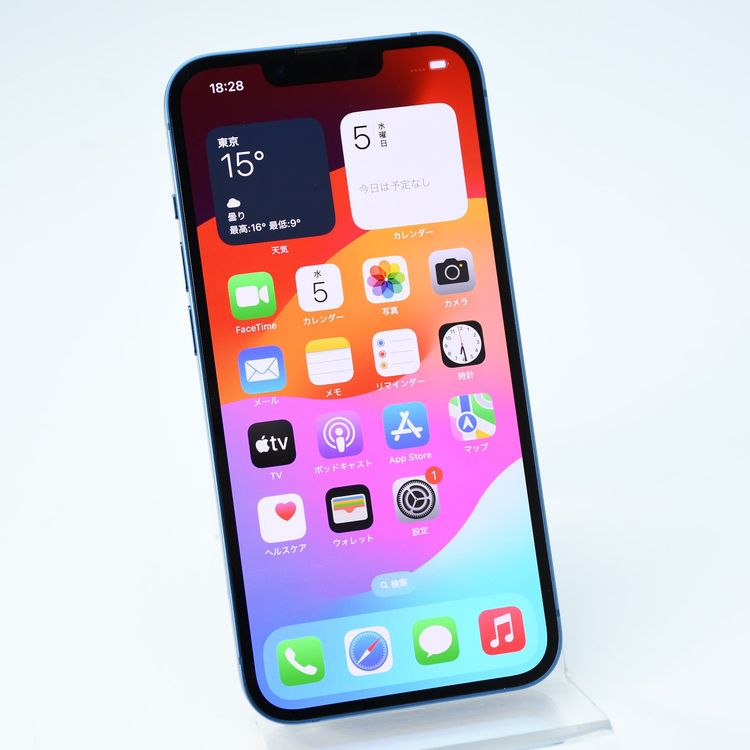 ڿƱ͡100%SIMե꡼ iPhone13 128GB ֥롼