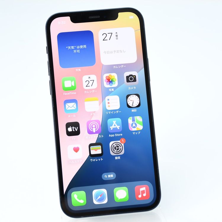 ڽХåƥ꡼89docomo SIMե꡼ iPhone12 64GB ֥å