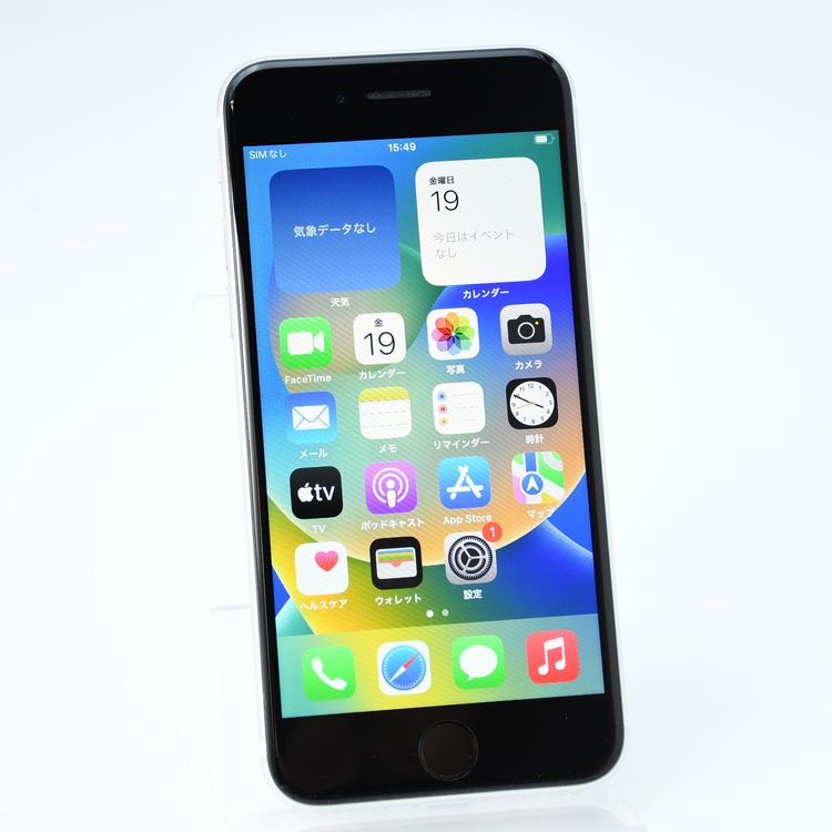 ���������SIM�ե꡼ iPhone SE �裲���� 128GB �ۥ磻��