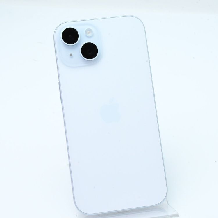 ڽХåƥ꡼100Ų14SIMե꡼ iPhone15 128GB ֥롼