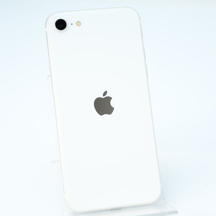 �ڽ����Хåƥ꡼80���au SIM�ե꡼ iPhone SE �裲���� 64GB �ۥ磻��