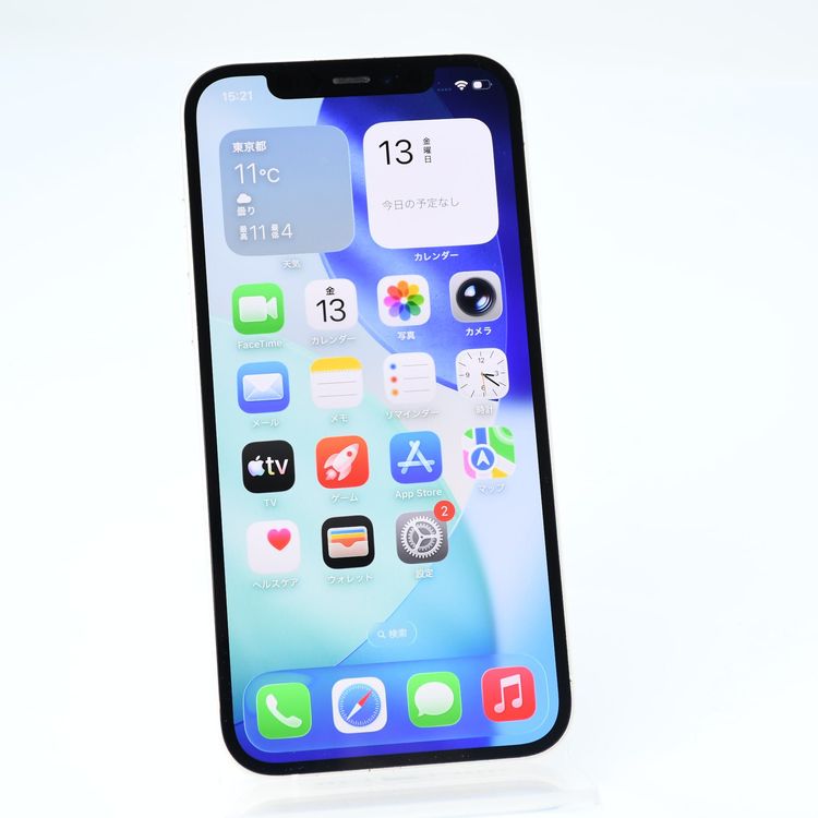 �����ʡ�ư��ġ�����100 %�� SIM�ե꡼ iPhone12 64GB �ۥ磻��