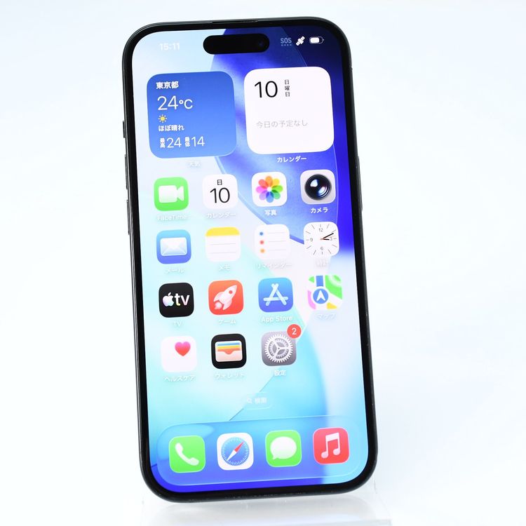 �ڽ����Хåƥ꡼86���docomo SIM�ե꡼ iPhone15 128GB �֥�å�