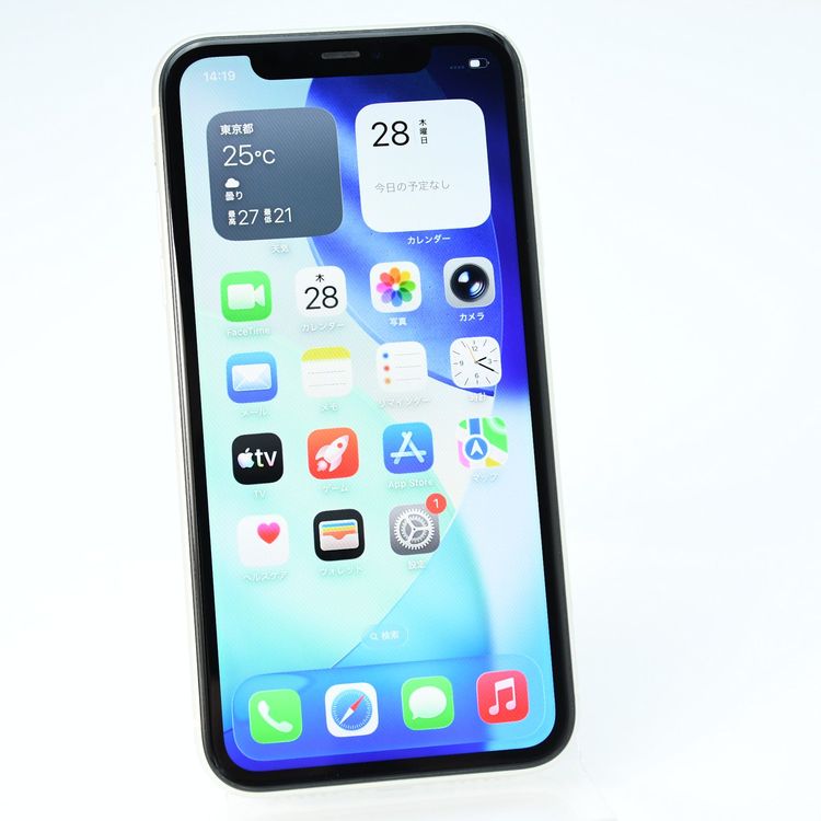 �ڽ����Хåƥ꡼��������81���SIM�ե꡼ iPhone11 64GB �ۥ磻��