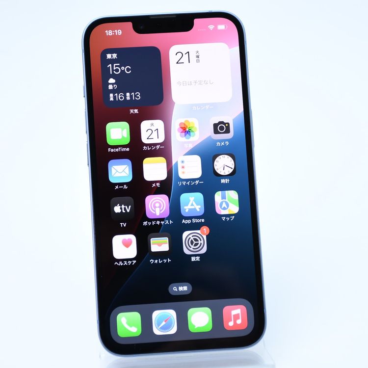 ڽХåƥ꡼ 100SIMե꡼ iPhone14 128GB ֥롼