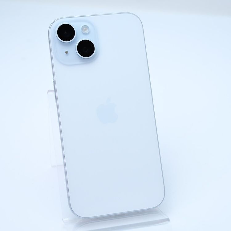 ڽХåƥ꡼100Ų23SIMե꡼ iPhone15 128GB ֥롼