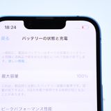 ڽХåƥ꡼ 100SIMե꡼ iPhone13 128GB ֥롼