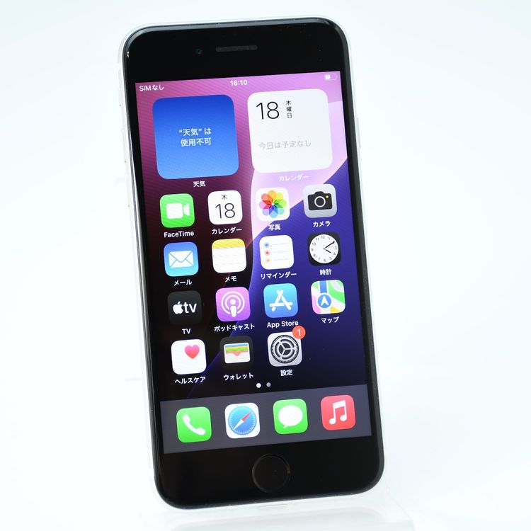 �����ʡ������Хåƥ꡼82���SIM�ե꡼ iPhone SE �裲���� 64GB �ۥ磻��