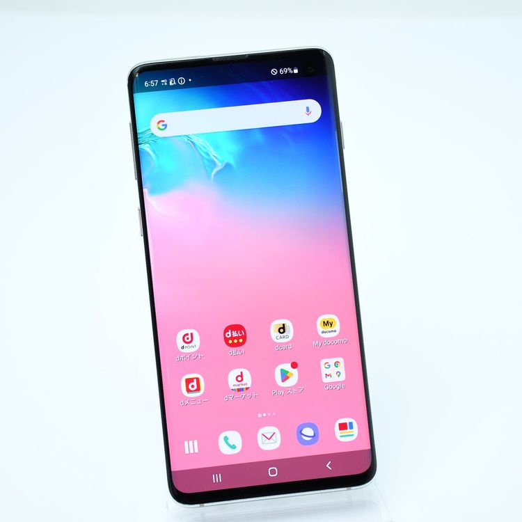 【液晶美品】SIMフリーdocomo Galaxy S10 SC-03L プリズムホワイト