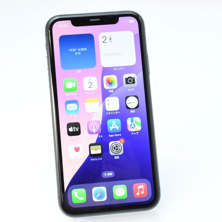 �ڱվ����ʡ������Хåƥ꡼��������87���SIM�ե꡼ iPhone11 64GB �֥�å�