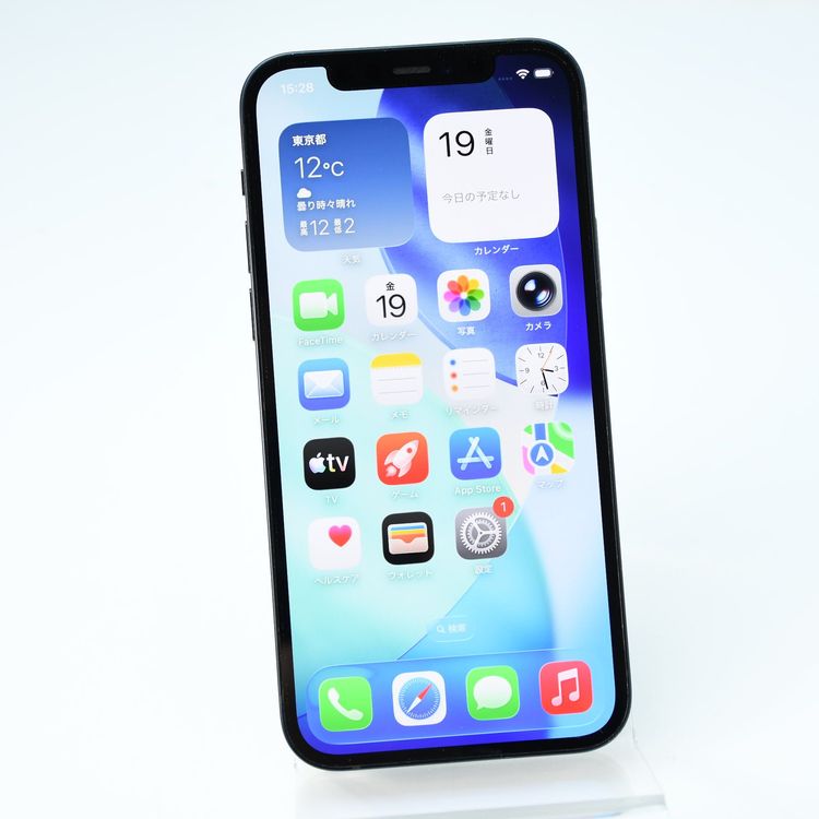 �ڱվ����ʡ������Хåƥ꡼81���au SIM�ե꡼ iPhone 12 64GB �֥�å�