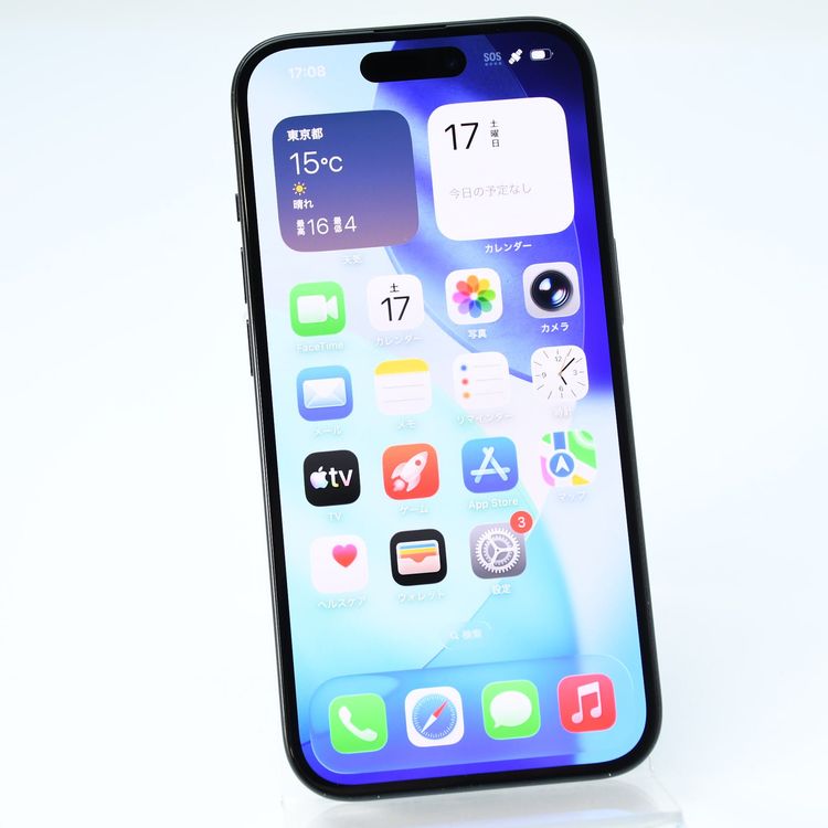 ��ư��ġ�����100 %�ʽ����Ų��1��˱վ����ʡ�SIM�ե꡼ iPhone15 128GB