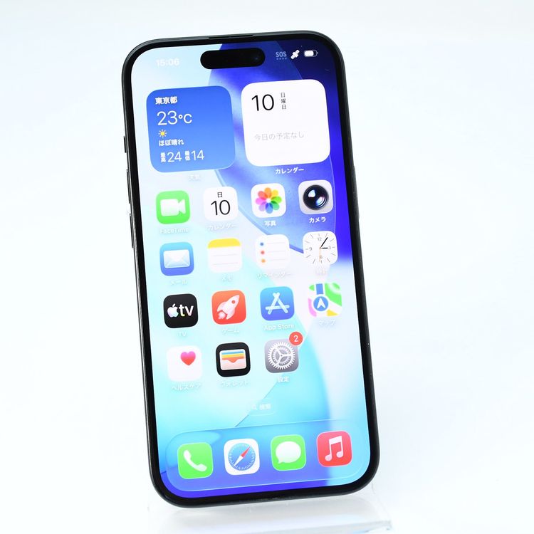 �ڽ����Хåƥ꡼89���docomo SIM�ե꡼ iPhone15 128GB �֥�å�