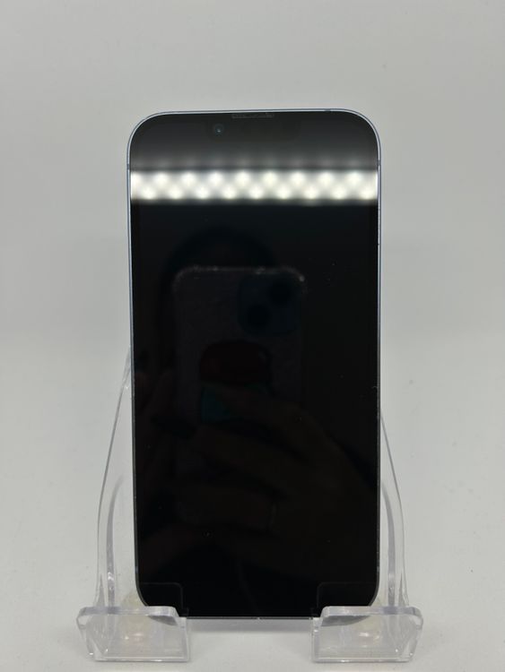 ���Хåƥ꡼87% SIM�ե꡼ iPhone14  128GB �֥롼